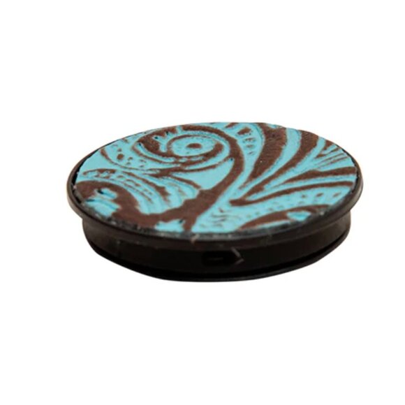 Myra Bag Atrium Turquoise Leather Phone Socket Kickstand - New - Picture 6 of 6